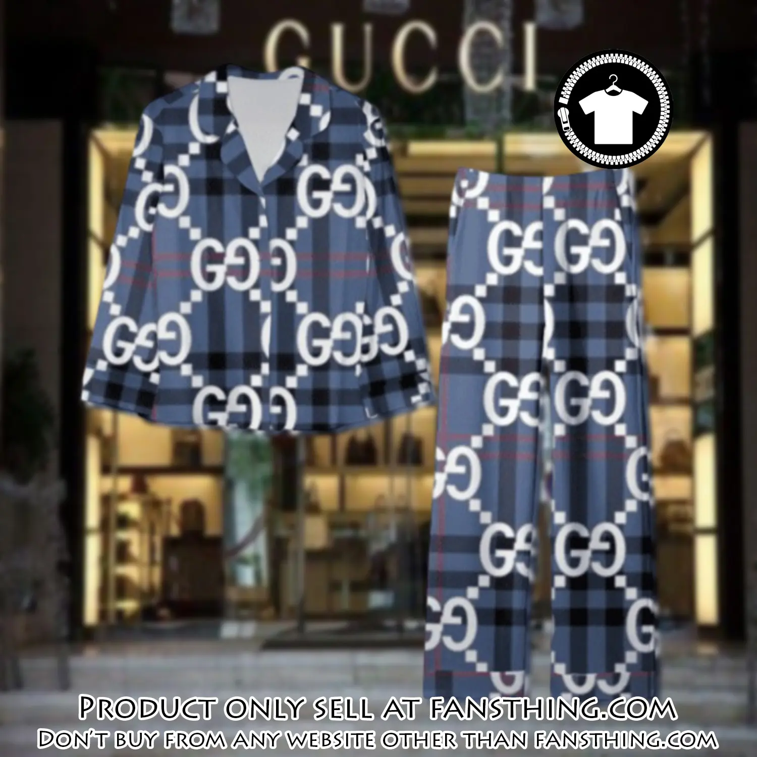 Trending luxury gc satin pajama set pjs1057 fst0729113